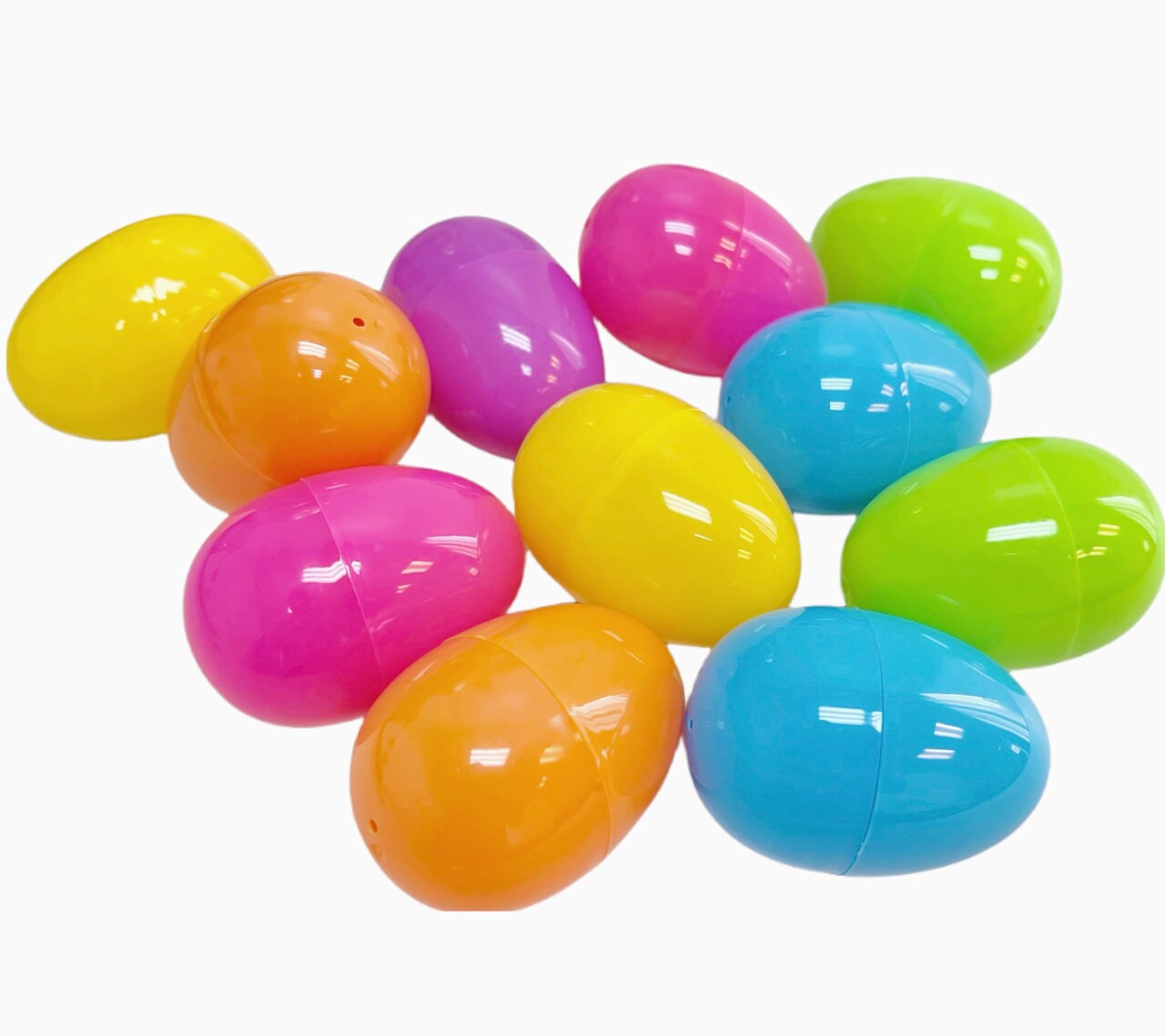 Plastic Bright Easter Egg Assortment 50 Pcs Perfect for Easter Egg Hunt/Surprise Egg/Easter Hunt